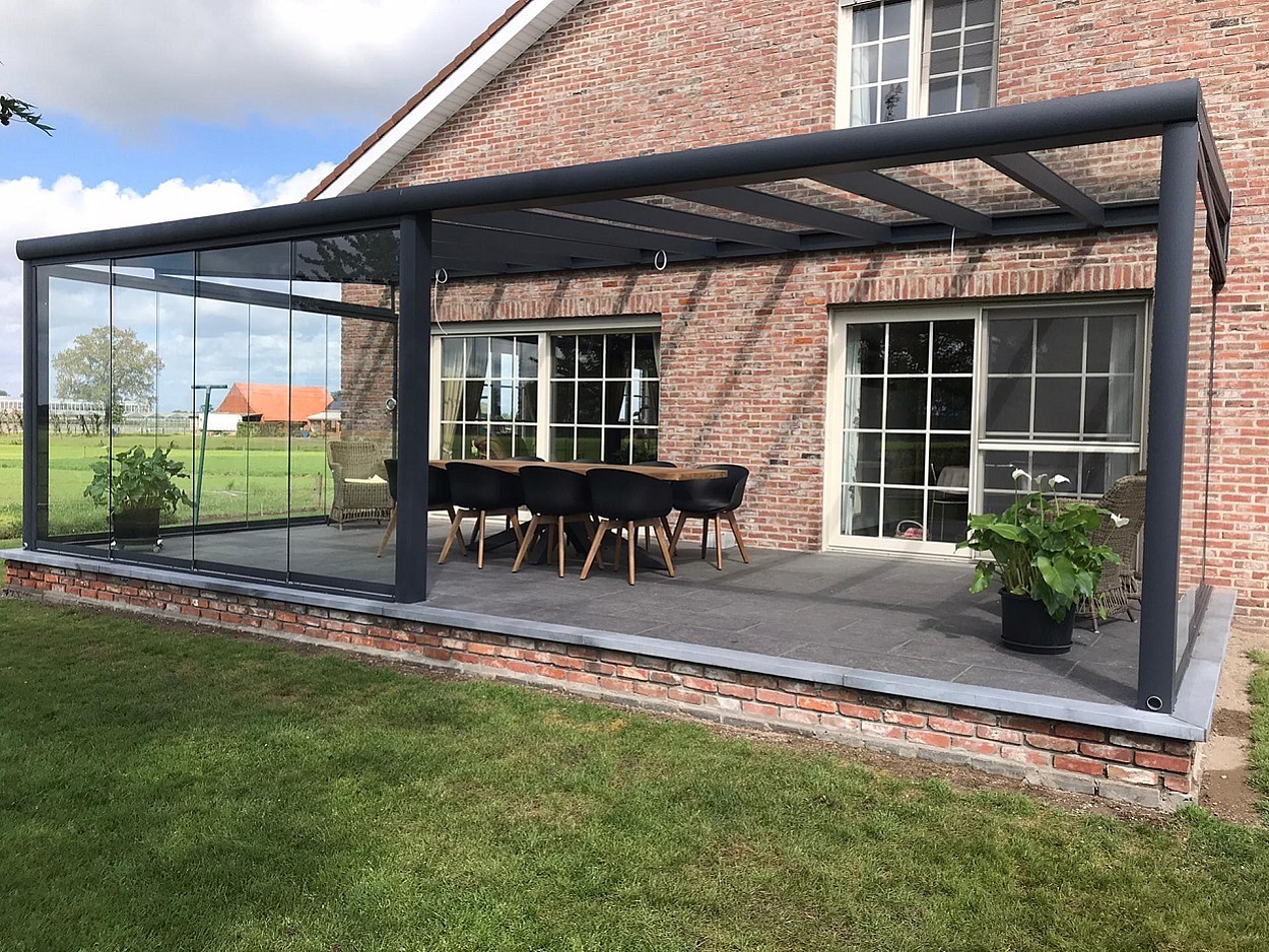 Overkapping glaswand zondereigen 1