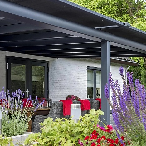 Vadisol overkapping met verandazonwering zonwering veranda terras glazen dak extra dimensie