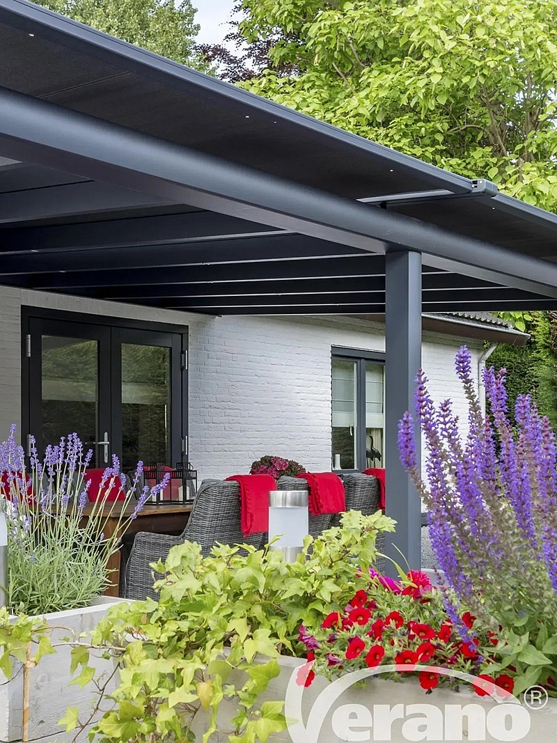 Vadisol overkapping met verandazonwering zonwering veranda terras glazen dak extra dimensie