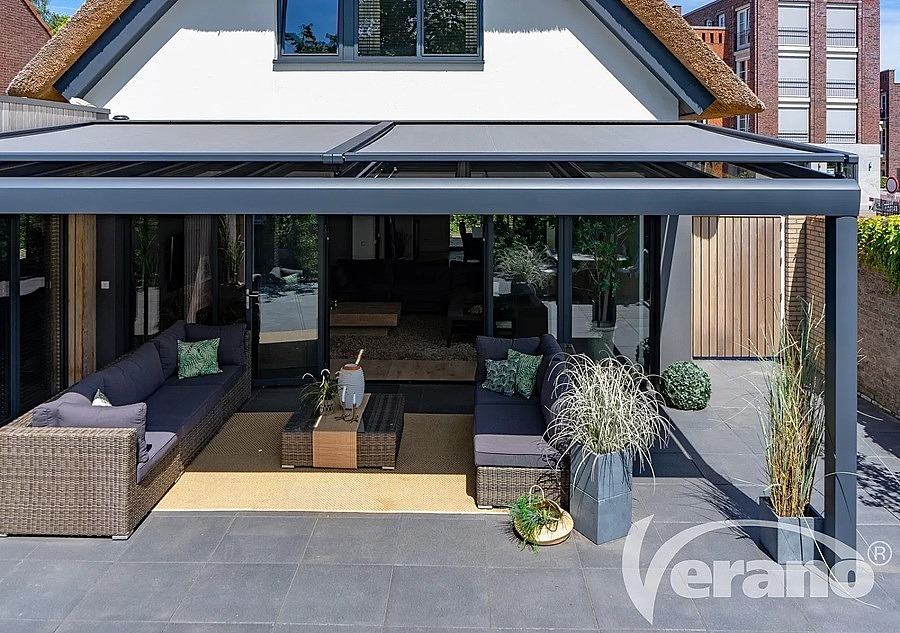 Verano product V920 Riva V610 Oslo verandazonwering - perfecte setting - terras - meer schaduw - lange levensduur - resize - terrasoverkapping - 6 meter
