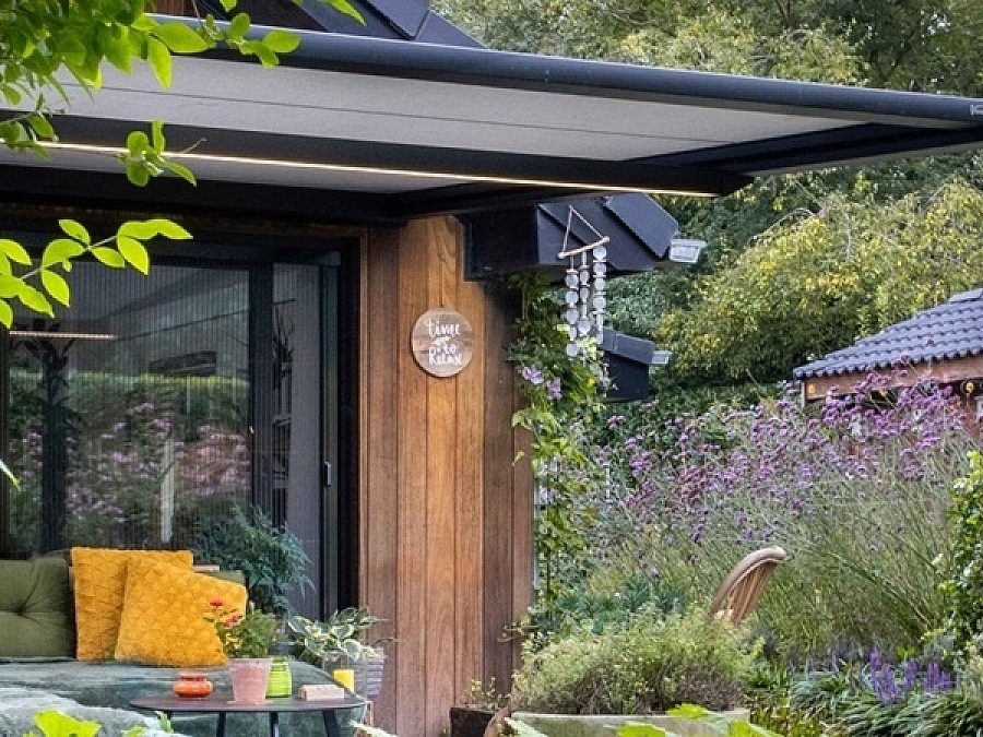 Terrasoverkapping met doek terras